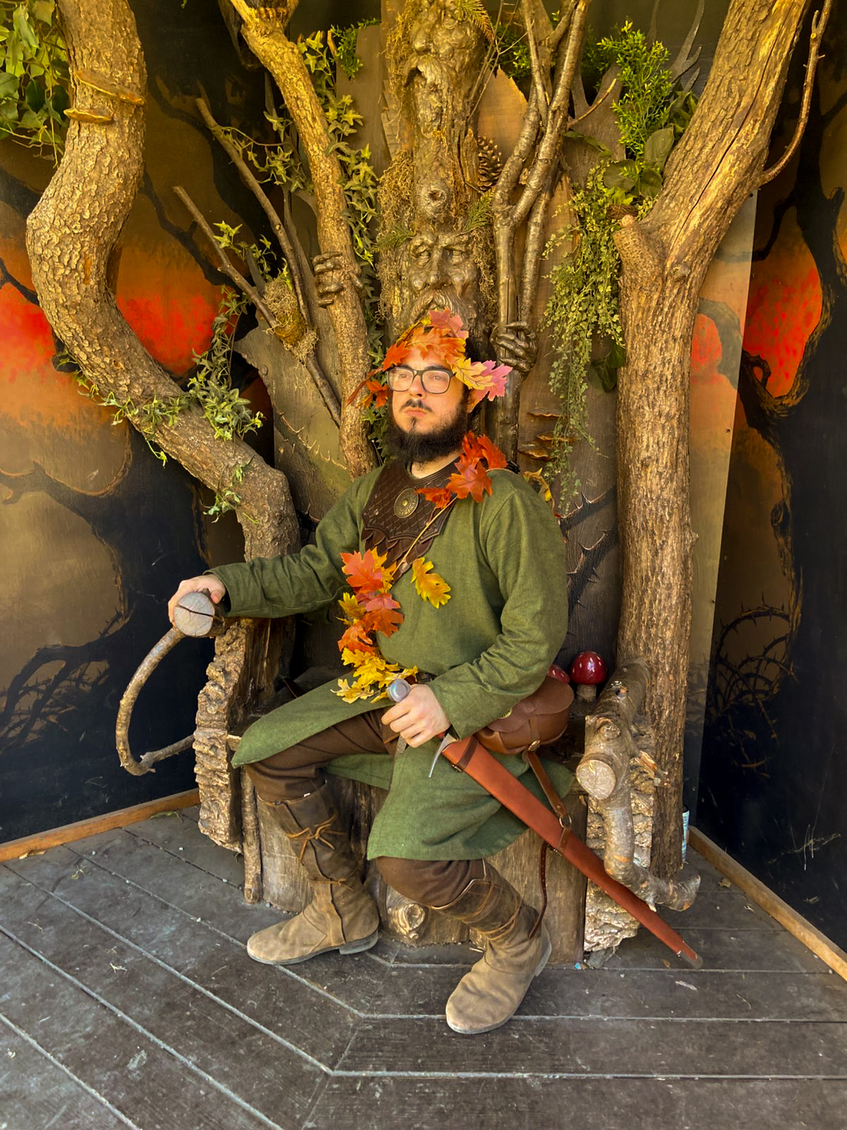 The King of Autumn sits on his throne